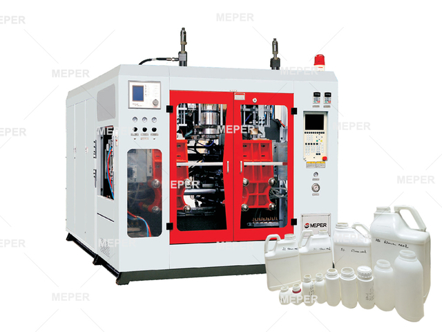 China meper mp70f Máquina de moldagem de sopro Coex de alta velocidade | 1500bph HDPE Garrafas agro-químicas