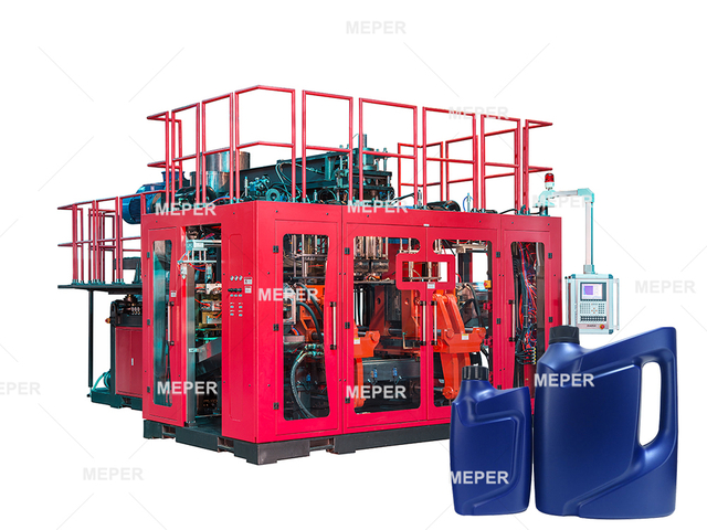 China Meper HDPE 10L Extrusão de garrafa química Máquina de moldagem de sopro com sistema moog