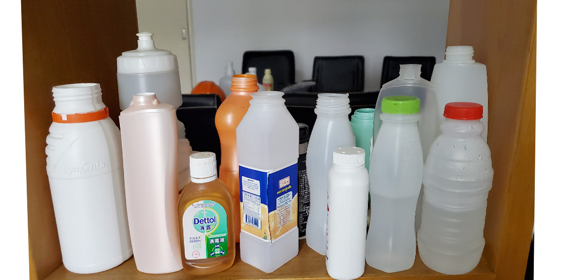 garrafa de PE de plástico